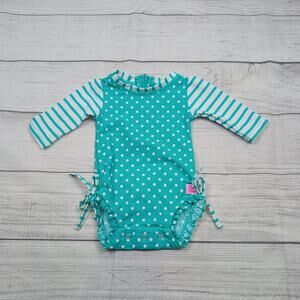 0/3m Ruffle Butts Mixed Print Ruffled Swimsuit